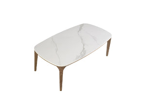 Table ovale en marbre et noyer modèle 2132 Angel Cerdá