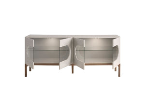 Buffet en bois gris et noyer avec éclairage intérieur 3241 Angel Cerdá