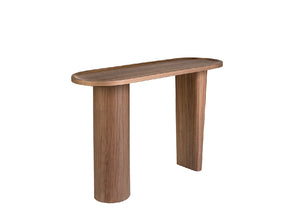 Table console ovale au design moderne en bois de noyer naturel 3249 Angel Cerdá