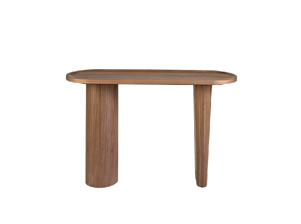 Table console ovale au design moderne en bois de noyer naturel 3249 Angel Cerdá