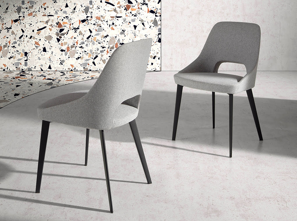 Chaise de salle à manger design en tissu – Angel Cerdá 4101