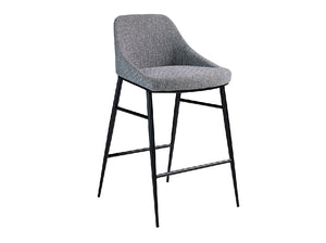 Tabouret tapissé en tissu et structure en acier noir modèle 4103 Angel Cerdá