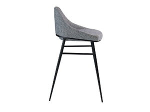 Tabouret tapissé en tissu et structure en acier noir modèle 4103 Angel Cerdá