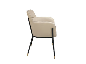 Chaise rembourrée en éco-cuir avec structure en acier noir et doré 4106 Angel Cerdá