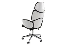 Charger l&#39;image dans la visionneuse de la galerie, Chaise de bureau pivotante tissu gris clair et PVC blanc 4142 Angel Cerda
