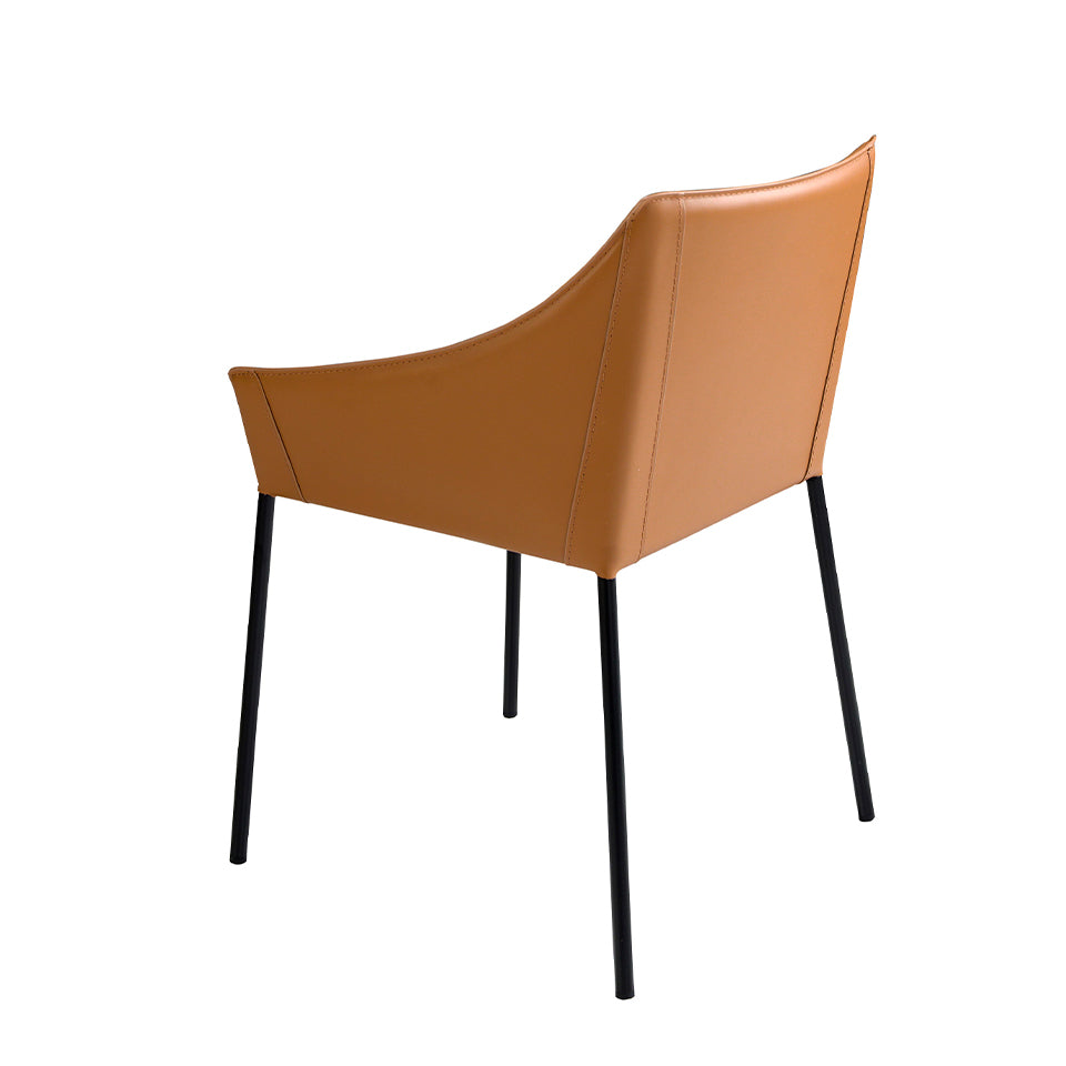 Chaise de salle à manger en cuir marron – Angel Cerdá 4144