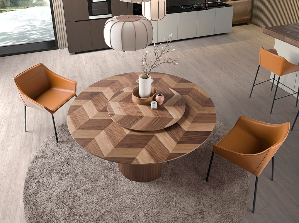 Chaise de salle à manger en cuir marron – Angel Cerdá 4144