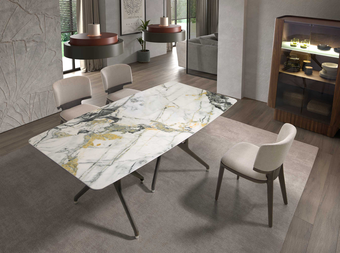Chaise en tissu gris 4165 Angel Cerdá