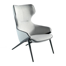 Charger l&#39;image dans la visionneuse de la galerie, Fauteuil rembourré en tissu gris avec bords noirs modèle 5009 Angel Cerdá
