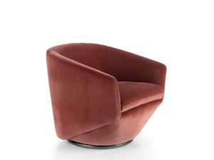 Fauteuil pivotant rembourré en velours  5041 Angel Cerdá