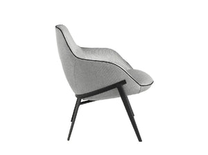 Fauteuil Confident rembourré en tissu gris modèle 5065 Angel Cerdá