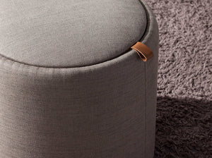 Pouf rembourré en tissu gris modèle 5073 Angel Cerdá