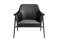 Charger l&#39;image dans la visionneuse de la galerie, Fauteuil en tissu et cuir écologique tapissé avec structure en acier noir 5080 Angel Cerdá
