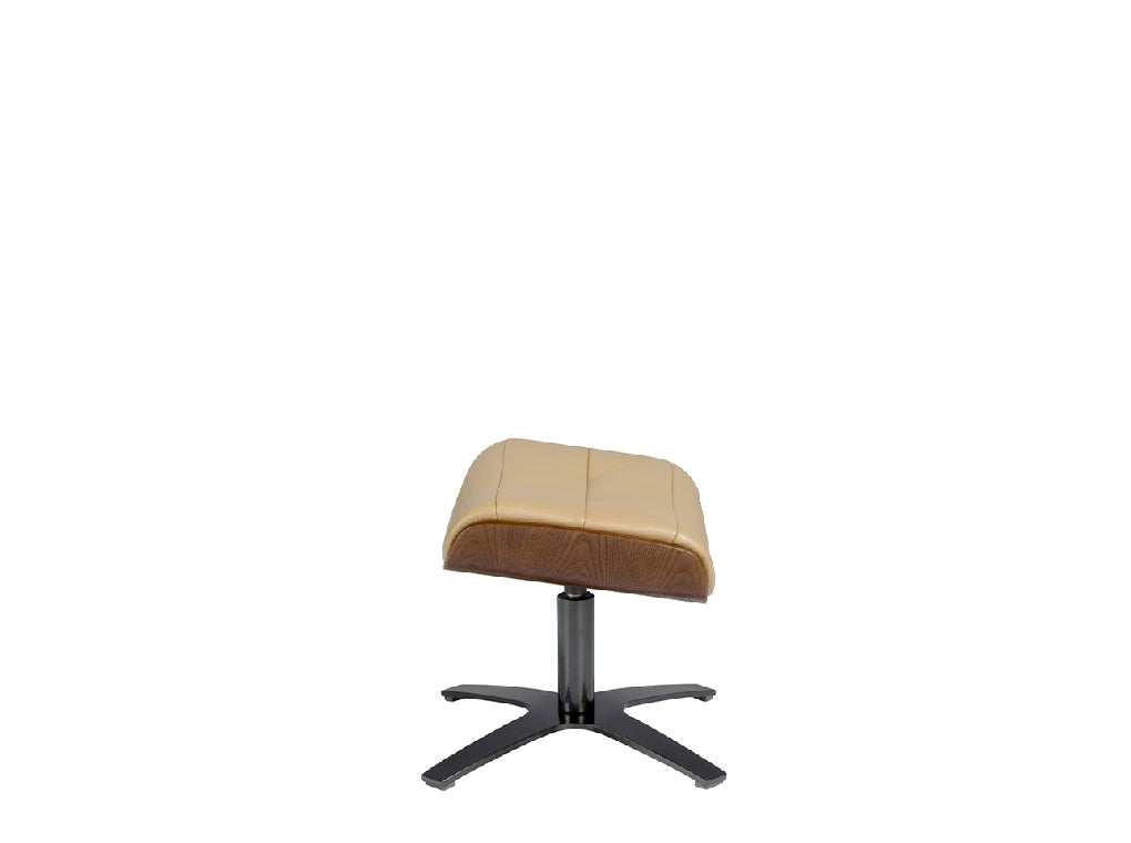 Pouf pivotant rembourré en cuir de sable 5088 Angel Cerdá