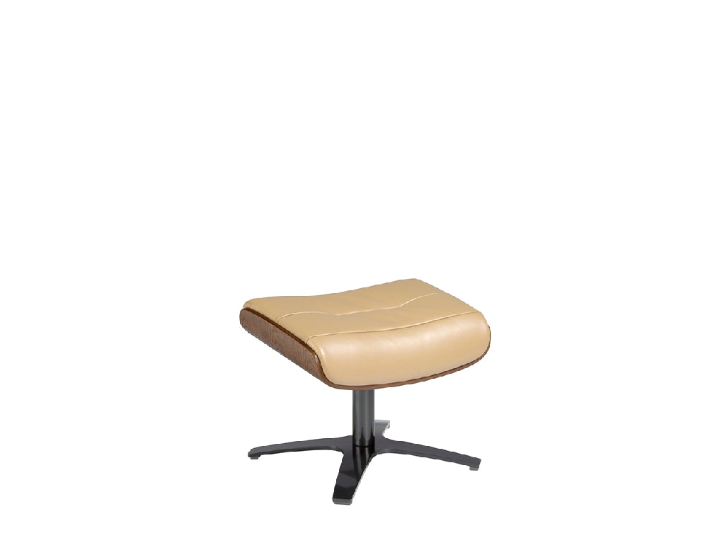 Pouf pivotant rembourré en cuir de sable 5088 Angel Cerdá
