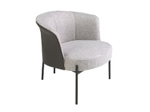 Charger l&#39;image dans la visionneuse de la galerie, Fauteuil en tissu gris et croûte de cuir gris foncé modèle 5109 Angel Cerdá
