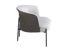 Charger l&#39;image dans la visionneuse de la galerie, Fauteuil en tissu gris et croûte de cuir gris foncé modèle 5109 Angel Cerdá
