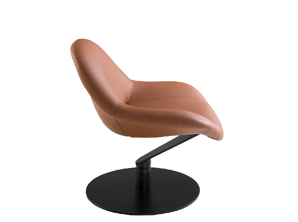 Fauteuil en croûte de cuir marron modèle 5116 Angel Cerdá