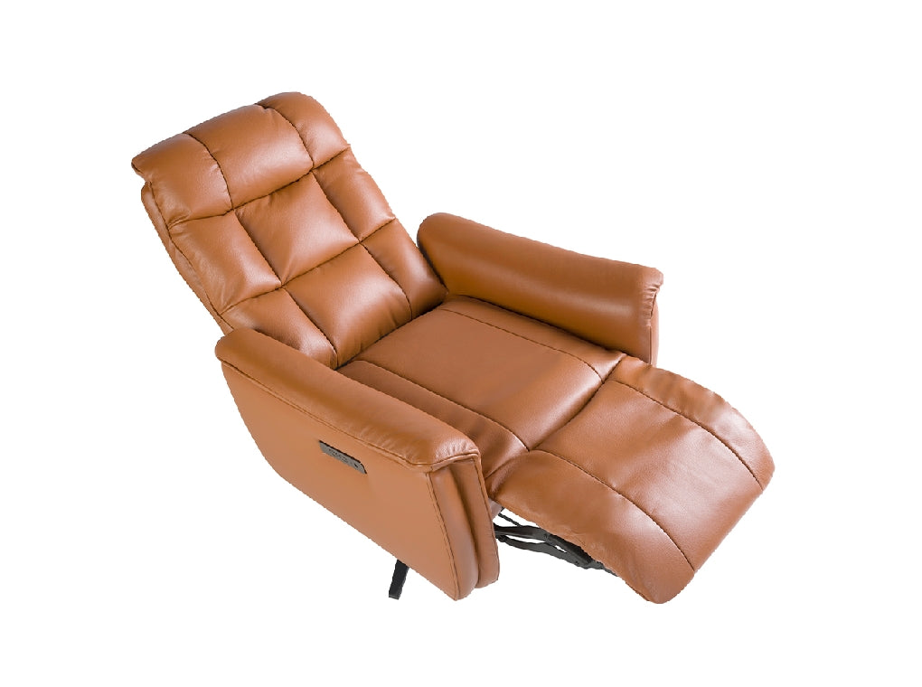 Fauteuil pivotant en cuir marron 5117 Angel Cerdá