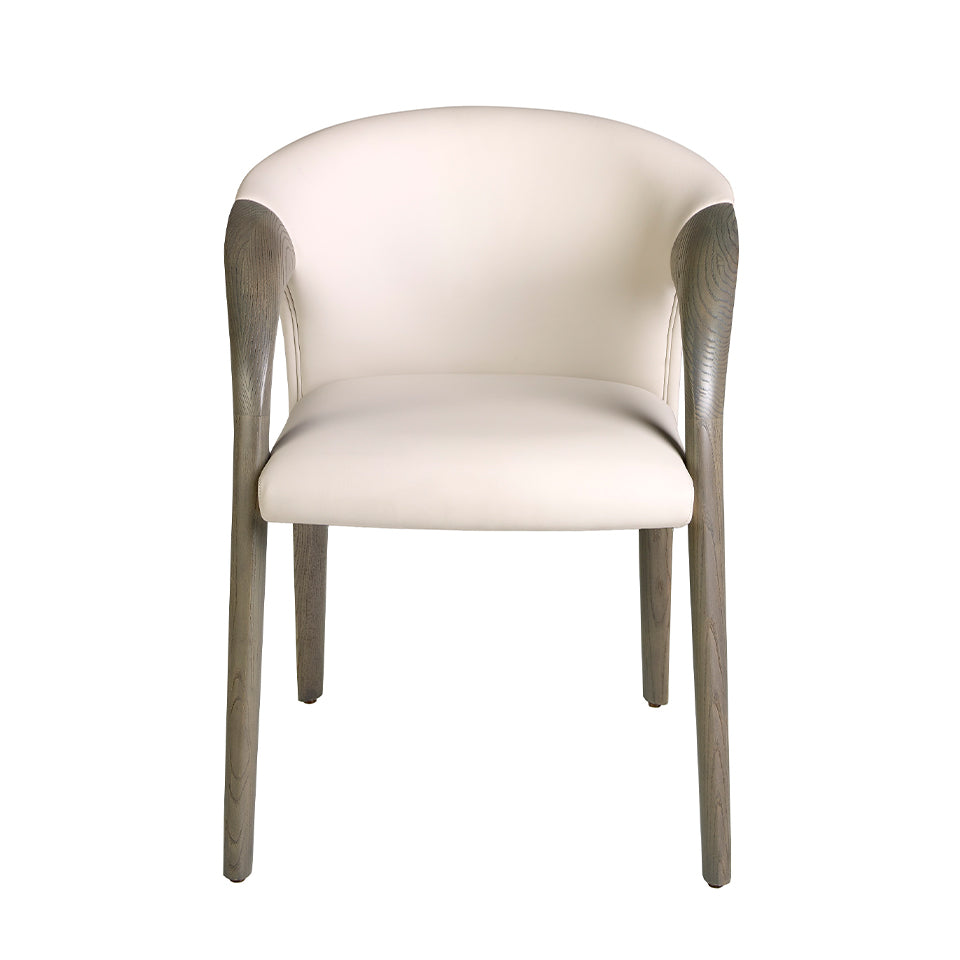 Chaise en croûte de cuir crème modèle 5122 Angel Cerdá