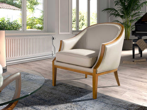 Fauteuil en cuir gris 5127 Angel Cerdá