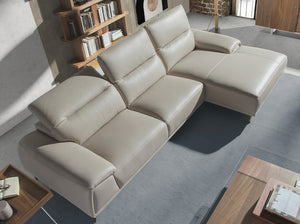 Canapé chaise longue rembourré en cuir avec dossiers articulés 6150 Angel Cerdá