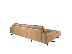 Canapé chaise longue en cuir avec pieds en acier noir 6161 Angel Cerdá