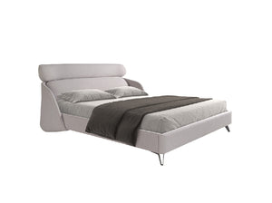 Lit double en tissu gris clair 7161 Angel Cerdá