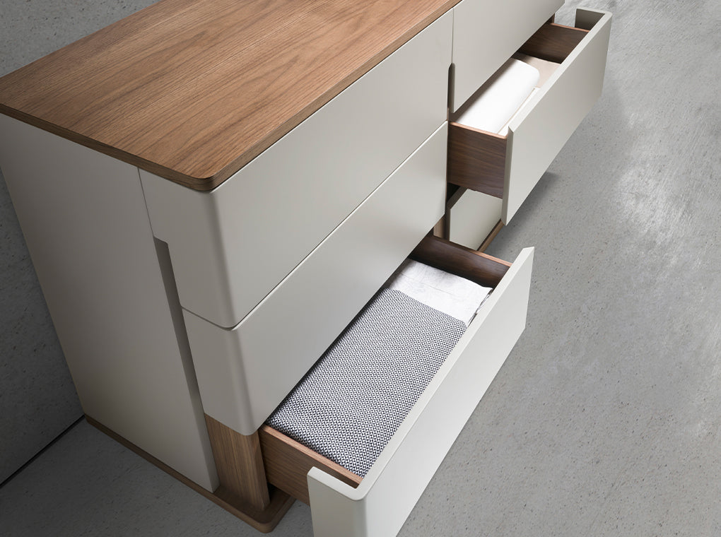 Commode en bois gris et noyer 7168 Angel Cerdá