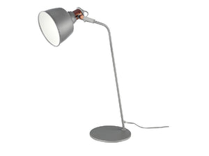 Lampe de table en acier époxy gris et détails en bronze 8033 Angel Cerdá