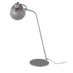 Lampe de table en acier époxy gris et détails en bronze 8033 Angel Cerdá