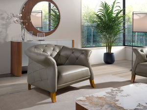 Fauteuil en cuir gris 5132 Angel Cerdá