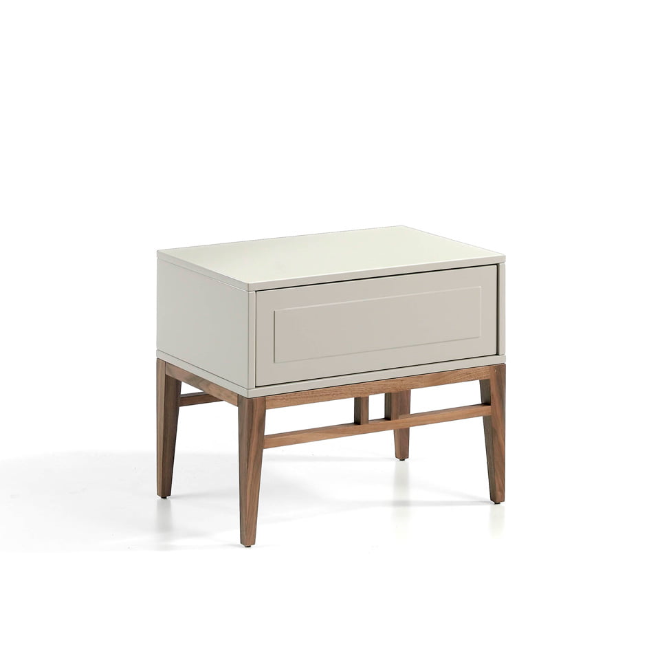 Table de chevet grise et noyer modèle 7035 Angel Cerdá