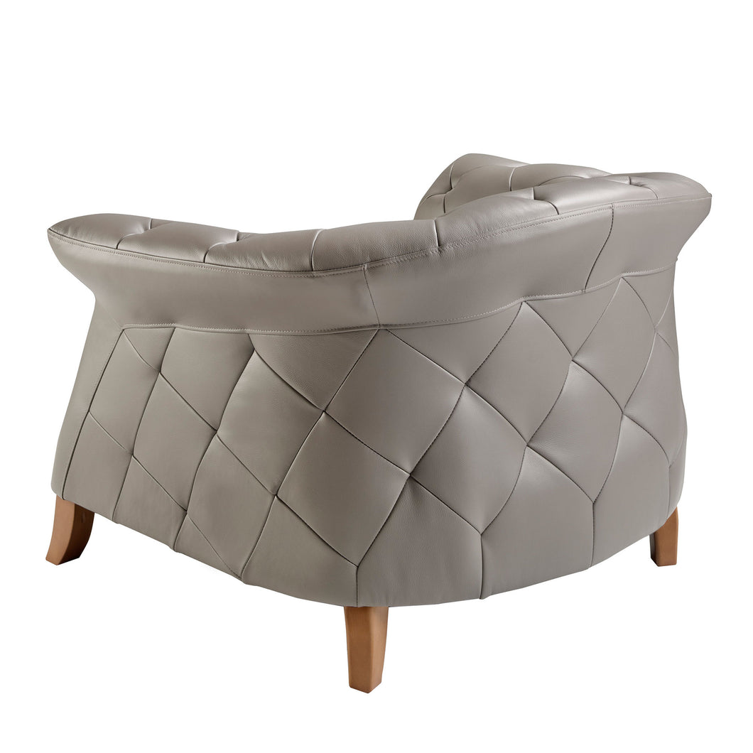 Fauteuil en cuir gris 5132 Angel Cerdá