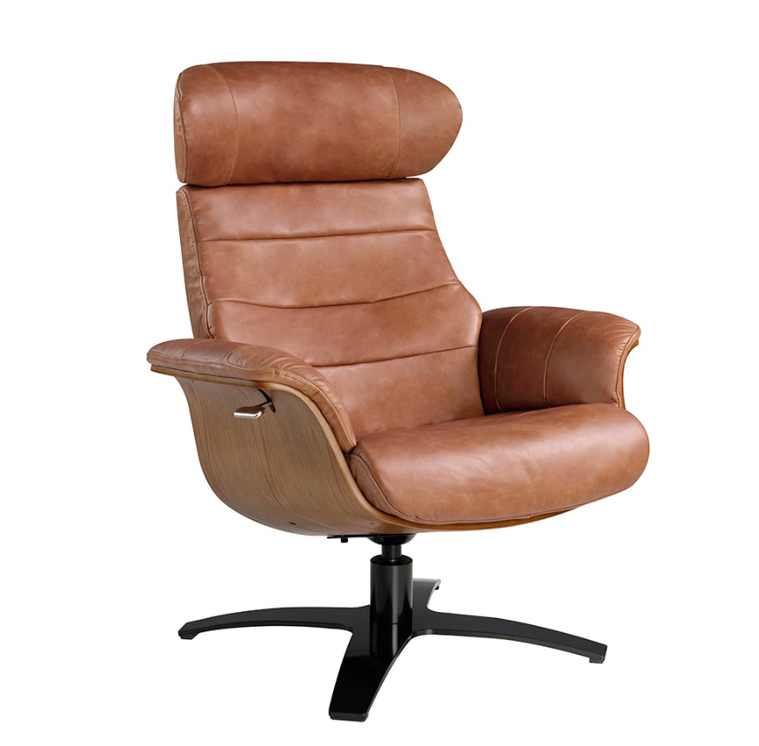 Fauteuil pivotant marron Angel Cerda 5083