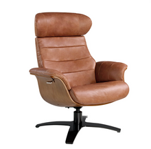 Charger l&#39;image dans la visionneuse de la galerie, Fauteuil pivotant marron Angel Cerda 5083
