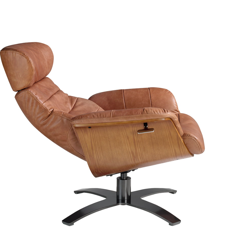 Fauteuil pivotant marron Angel Cerda 5083