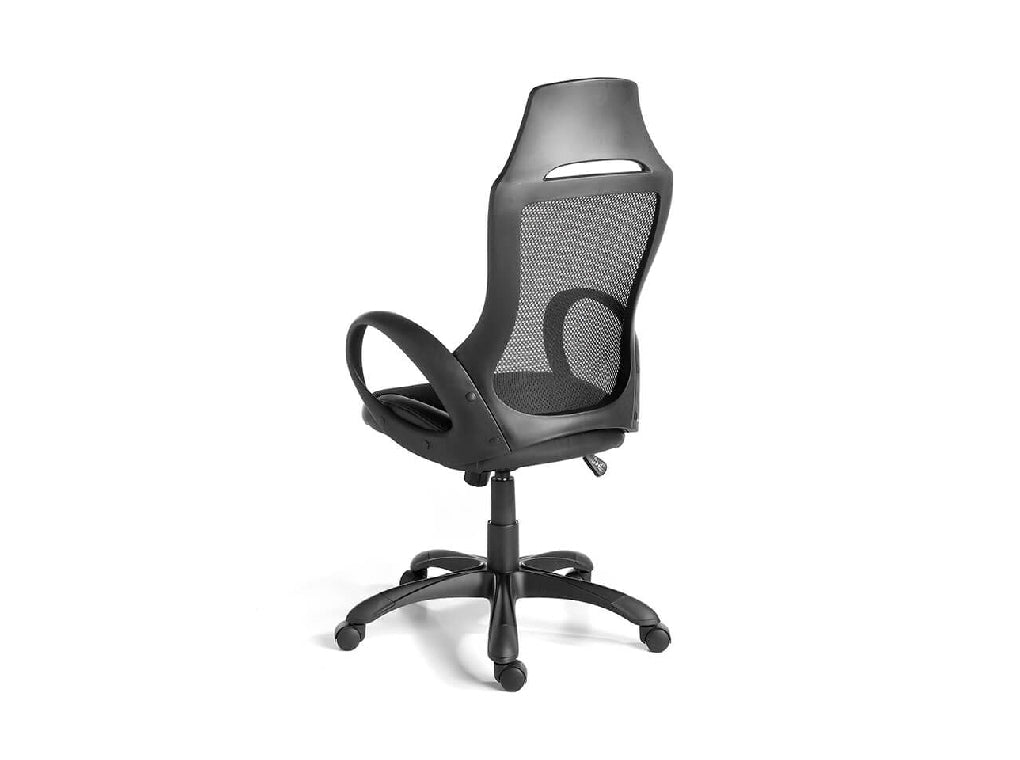 Fauteuil bureau pivotant cuir reconstitué noir design | Office