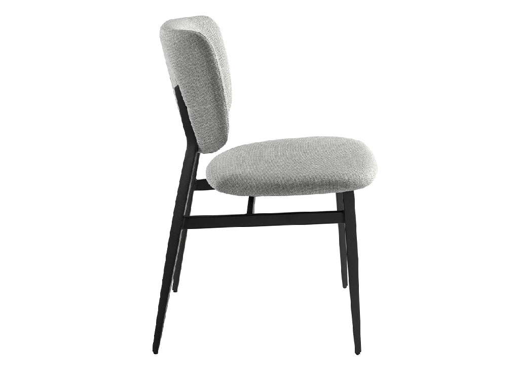 Chaise de salle à manger  Angel Cerdá 4147 en tissu gris clair