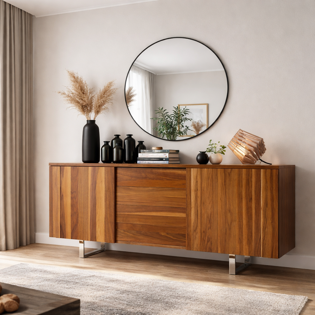 Buffet design en bois de noyer – Angel Cerda 3056