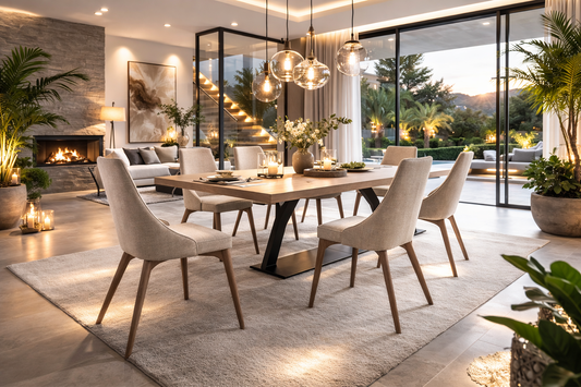 Chaise de salle à manger en tissu avec pieds en bois noyer – Angel Cerdá 4032