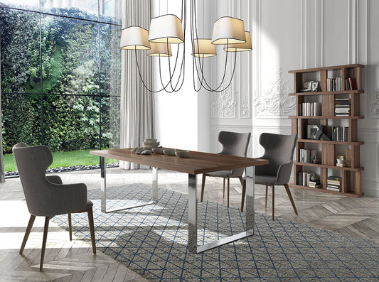 Étagère en bois couleur noyer Angel Cerda 3023