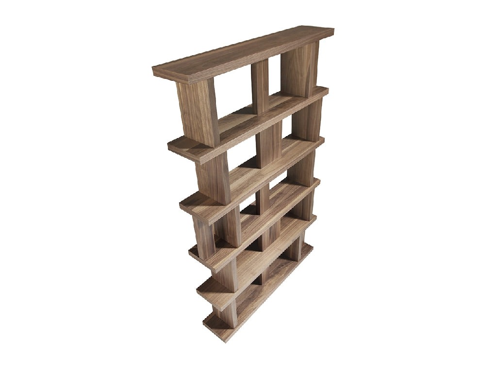 Étagère en bois couleur noyer Angel Cerda 3023