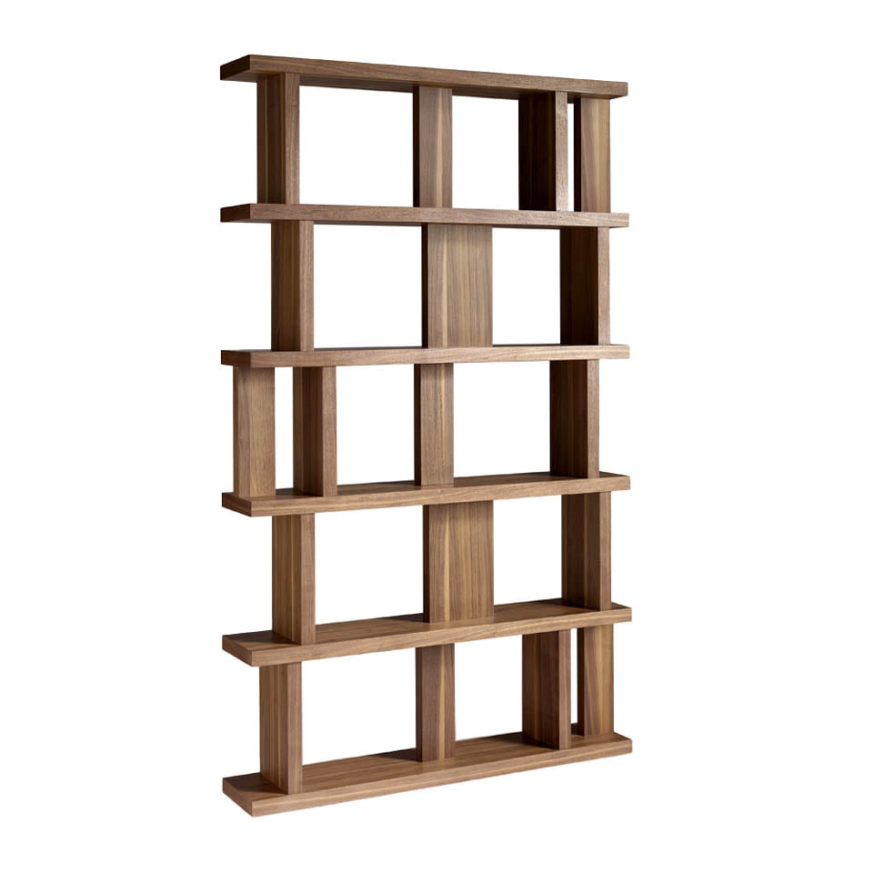 Étagère en bois couleur noyer Angel Cerda 3023