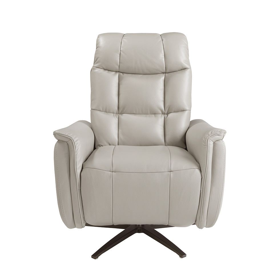 Angel Cerdá FAUTEUIL PIVOTANT EN CUIR GRIS MODÈLE 5114