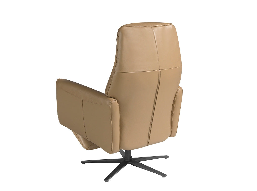 Fauteuil Pivotant Relaxant en Cuir couleur sable Modèle 5086 par Angel Cerdá