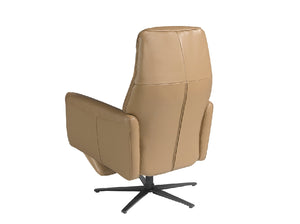 Fauteuil Pivotant Relaxant en Cuir couleur sable Modèle 5086 par Angel Cerdá