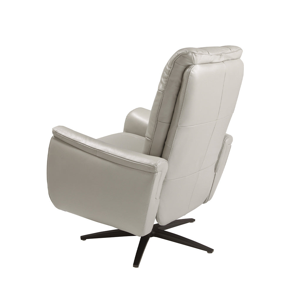 Angel Cerdá FAUTEUIL PIVOTANT EN CUIR GRIS MODÈLE 5114