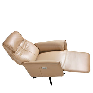 Fauteuil Pivotant Relaxant en Cuir couleur sable Modèle 5086 par Angel Cerdá