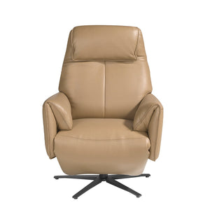 Fauteuil Pivotant Relaxant en Cuir couleur sable Modèle 5086 par Angel Cerdá